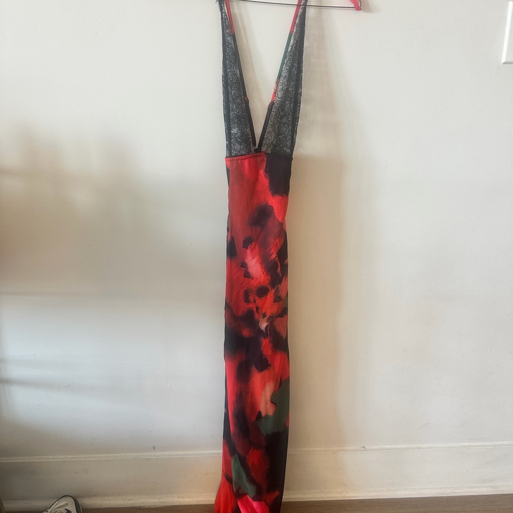 Red and Black Lace Women's Dress